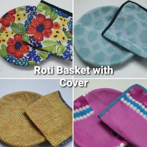 ROUND ROTI BASKIT COTTON COVER ASSORTED COLOUR