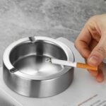 Antique Stainless Steel Metal Ashtray For indoor Outdoor use