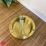Elegant Golden Ashtray Round Steel in Pakistan