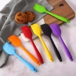 SULAIMAANI Large Size 27cm one feet Large Transparent Silicone Spatula Pastry Scraper Baking Tools Kitchenware silicone Baking For Cakes Double Silicone Spatula Cookie Spatulas Heat Resistant Pastry Scraper Mixer